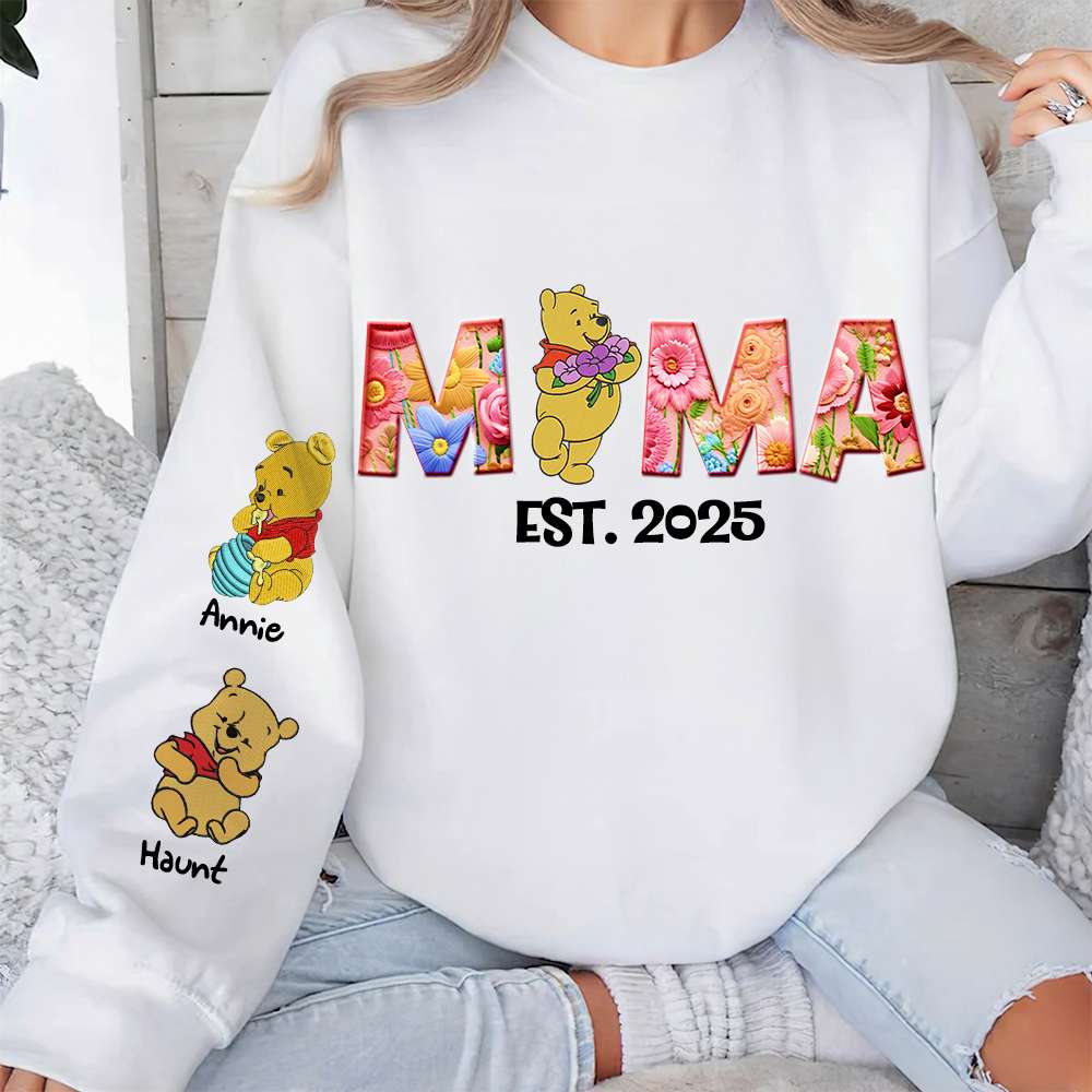 "Every Mom's Joy on Mother's Day" - Mama Bear Shirt, Personalized Gift for Moms and Grandmas AOP Products PopCulturePrints
