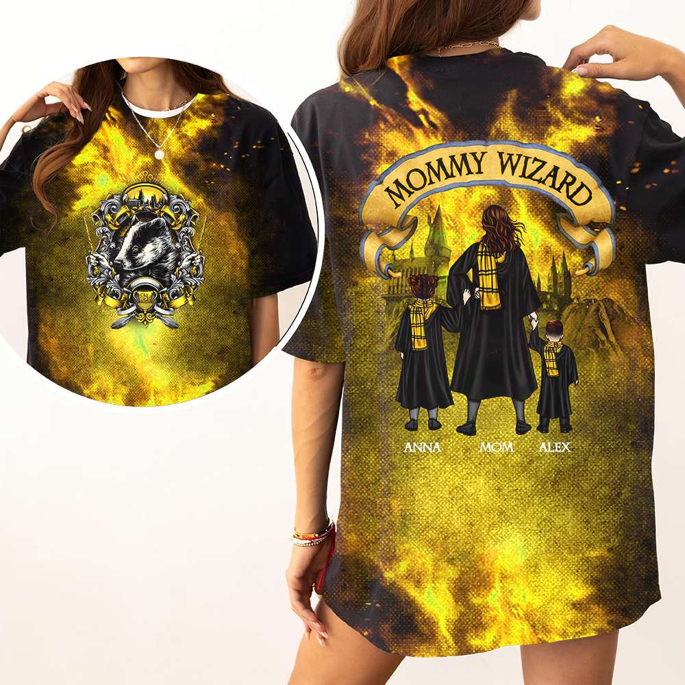 Personalized Mommy Wizard Family T-Shirt