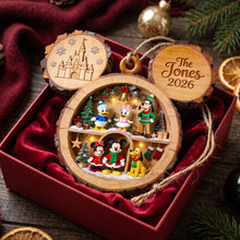 Load image into Gallery viewer, “Celebrate Christmas with Joy!” - Cozy Christmas Wooden Nook Ornament - Personalized Gifts for Family, Friends, and Loved Ones

