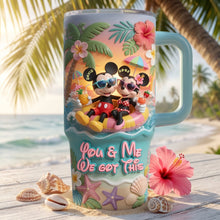 Load image into Gallery viewer, You and Me We Got This Tumbler With Handle - Personalized Gifts For Couple 06tylu180626 Tumbler Cup PopCulturePrints
