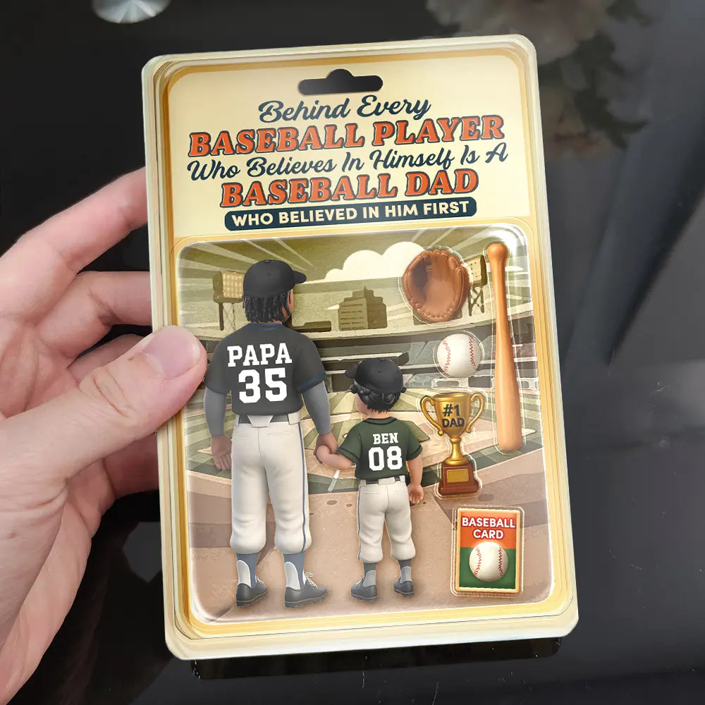 Behind Every Baseball Player - Personalized Custom Shaped Acrylic Plaque Acrylic Plaque PopCulturePrints