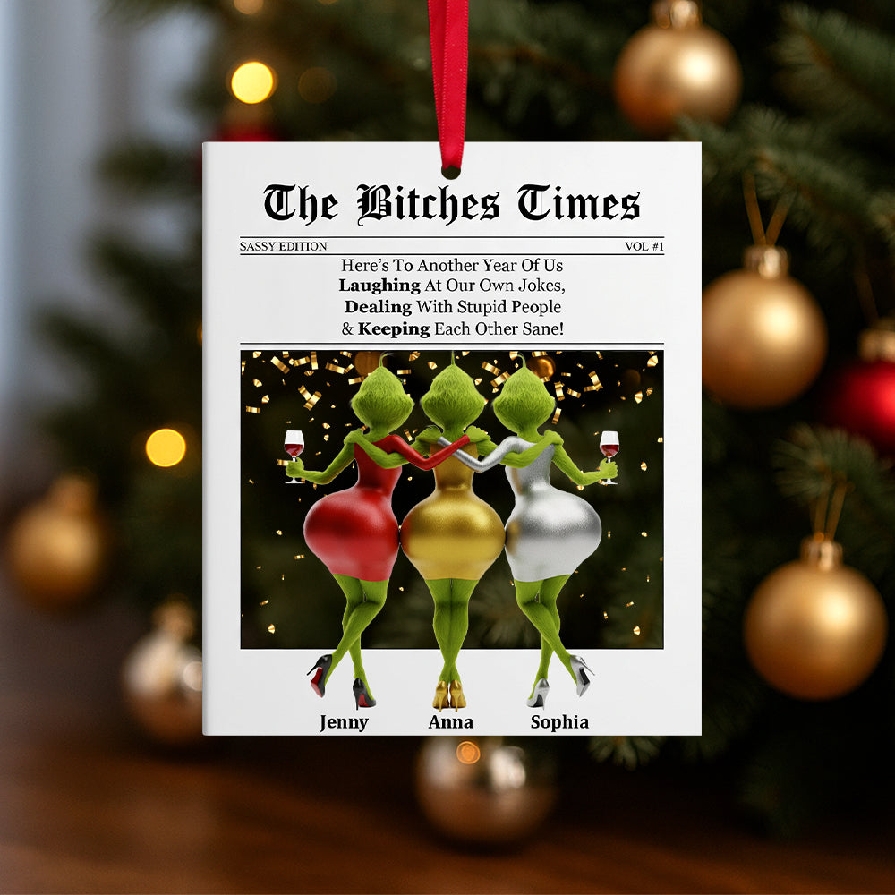 "Here’s To Another Year Of Us Laughing At Our Own Jokes" - Personalized Christmas Ornament for Best Friends Ornament PopCulturePrints