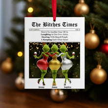 Load image into Gallery viewer, &quot;Here’s To Another Year Of Us Laughing At Our Own Jokes&quot; - Personalized Christmas Ornament for Best Friends Ornament PopCulturePrints
