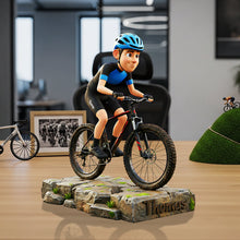 Load image into Gallery viewer, Embrace the Ride: Personalized Teenager Riding Bicycle Plaque - Custom Photo Gifts for Bicycle Lovers Shaped Plaques PopCulturePrints
