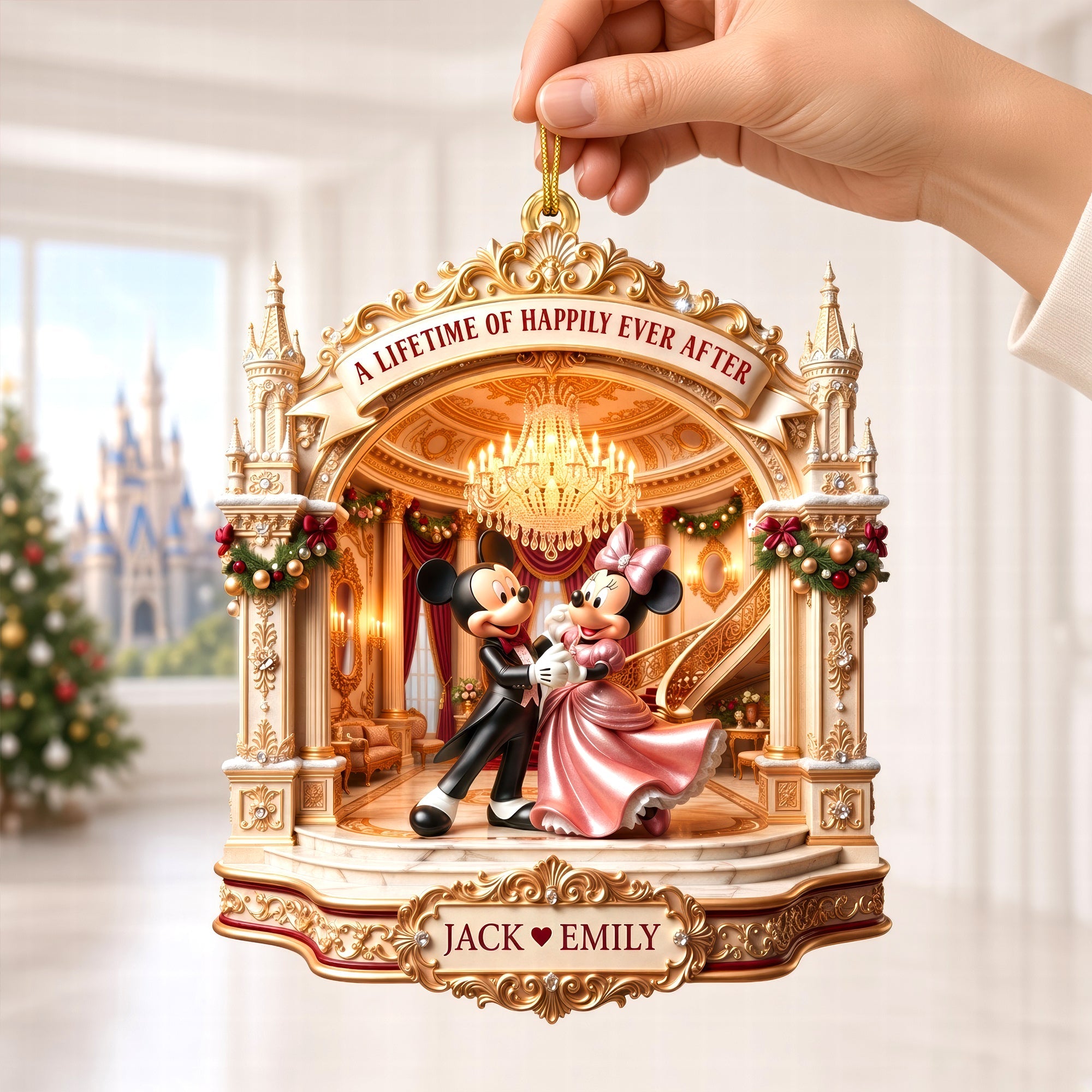 A Lifetime of Happily Ever After - Personalized Christmas Ornament for Couples