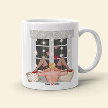 Load image into Gallery viewer, Naughty Holiday Personalized Couple Mug - Fun Christmas Gift
