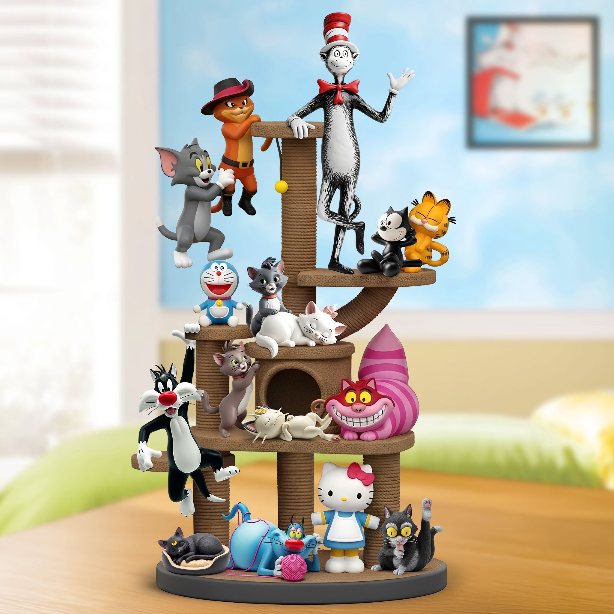 "For the Love of Felines!" - Pop Culture Cats Plaque, Personalized Gifts for Cat Lovers Shaped Plaques PopCulturePrints