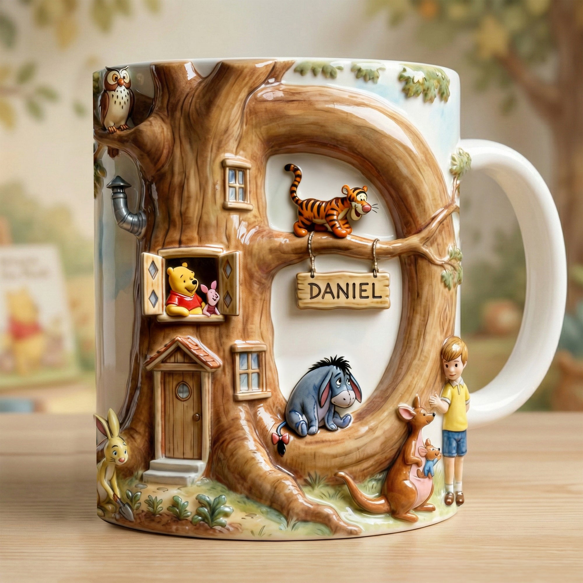 Bring Joy to Your Loved Ones with Our Cute Tree House Alphabet Initial Letter Coffee Mug - Personalized Gifts Coffee Mug PopCulturePrints