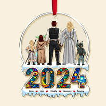 Load image into Gallery viewer, Personalized Family Acrylic Ornament - Galactic Characters Ornament PopCulturePrints
