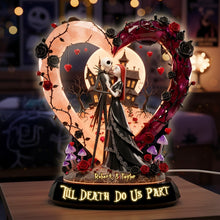 Load image into Gallery viewer, "Till Death Do Us Part" - Spooky Couple Acrylic Light Box - Personalized Gifts for Couples Light Box PopCulturePrints
