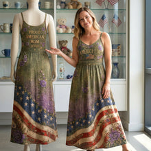 Load image into Gallery viewer, "Celebrate America with Pride!" - Proud American Mom Maxi Dress - Personalized Gifts for Moms, Grandmas &amp; More Dress PopCulturePrints
