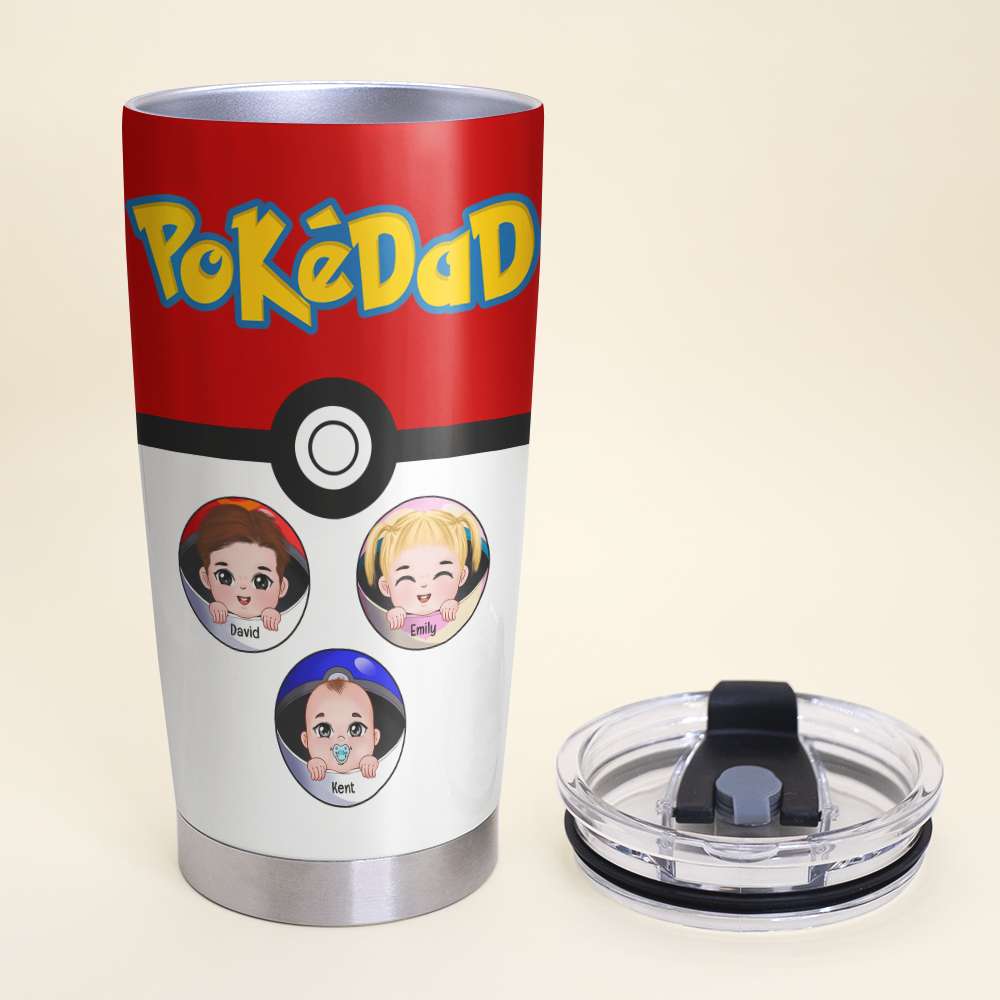 Personalized PokéDad Tumbler - Gotta Love 'Em All