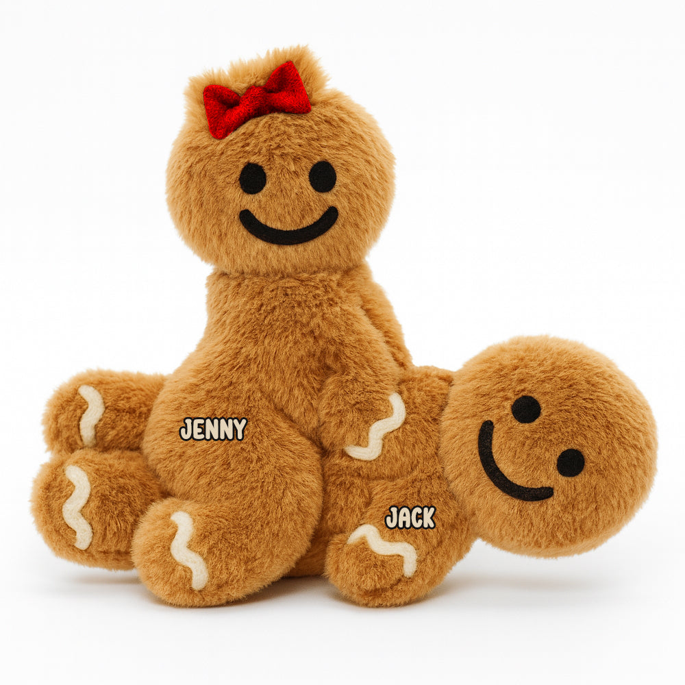 Cute Gingerbread Couple Pillow - Personalized Gift for Couples Pillow PopCulturePrints