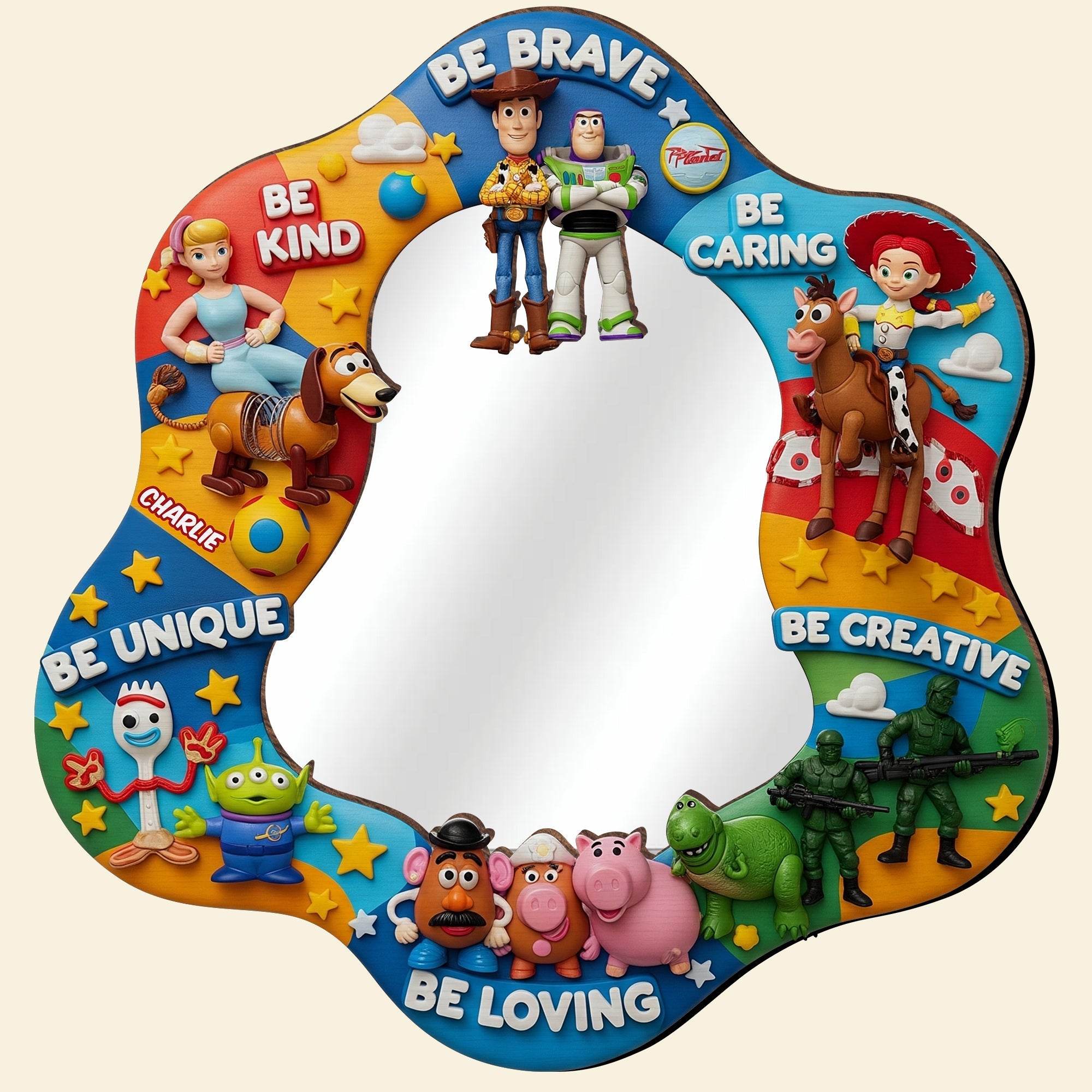 "Adventure Awaits" - Personalized Wall Hanging Mirror - Gift for Kids, Teens & Disney Fans Mirror PopCulturePrints