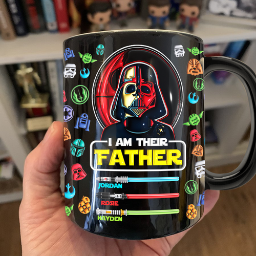 Personalized Sci-Fi Dad Coffee Mug - Custom Names Coffee Mug PopCulturePrints
