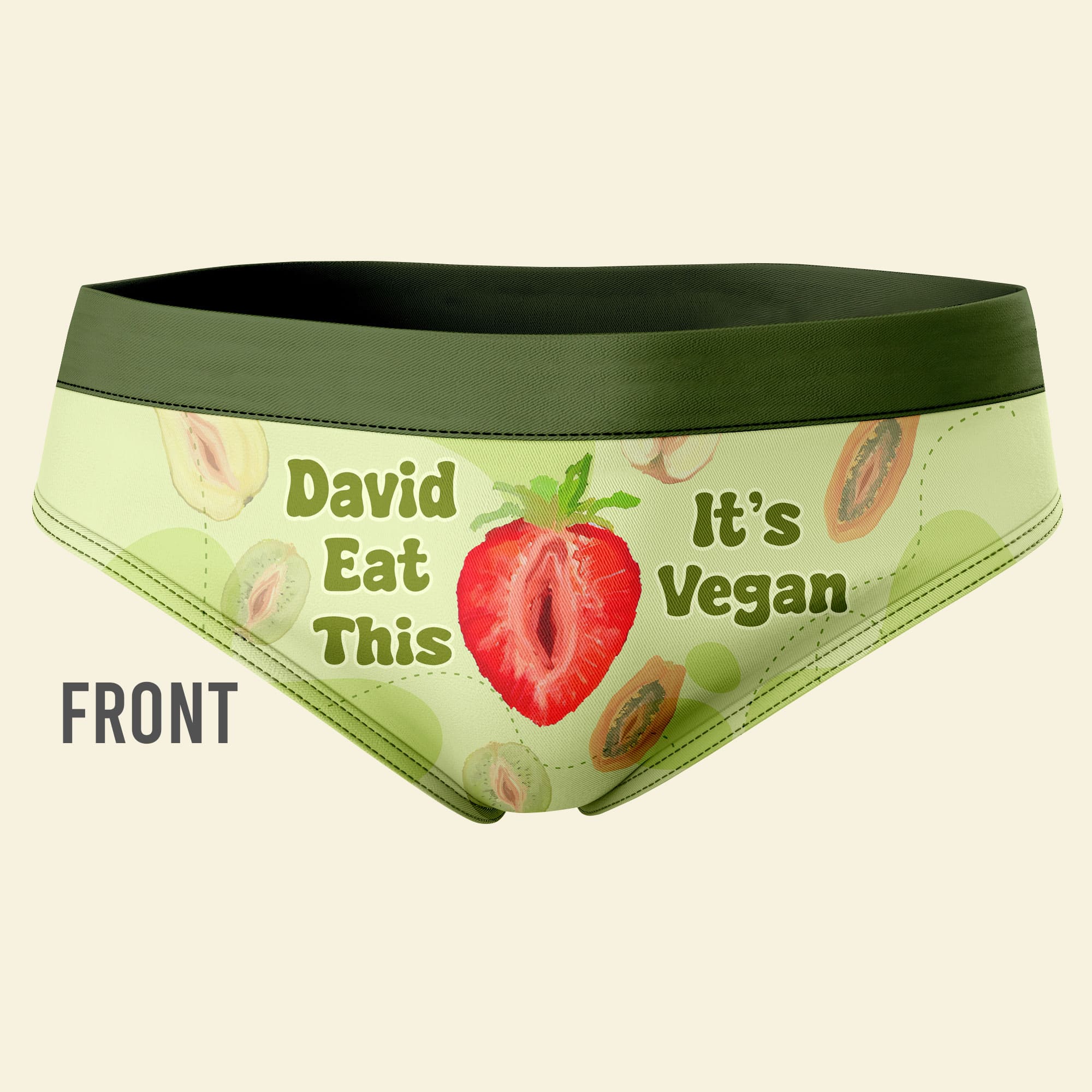 Personalized Vegan Briefs - Unique Gift for Her Boxer Briefs PopCulturePrints