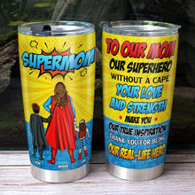 Load image into Gallery viewer, Supermom Personalized Tumbler - Custom Gift for Mom Tumbler Cup PopCulturePrints
