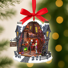 Load image into Gallery viewer, Spooky Love Christmas Ornament – Customizable Gift for Couples Ornament PopCulturePrints
