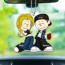 Load image into Gallery viewer, Personalized Cartoon Couple Car Ornament - Gangsta Love Ornament PopCulturePrints
