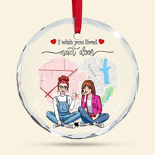 Load image into Gallery viewer, Personalized Besties Christmas Ornament - Crystal Puzzle Design Ornament PopCulturePrints
