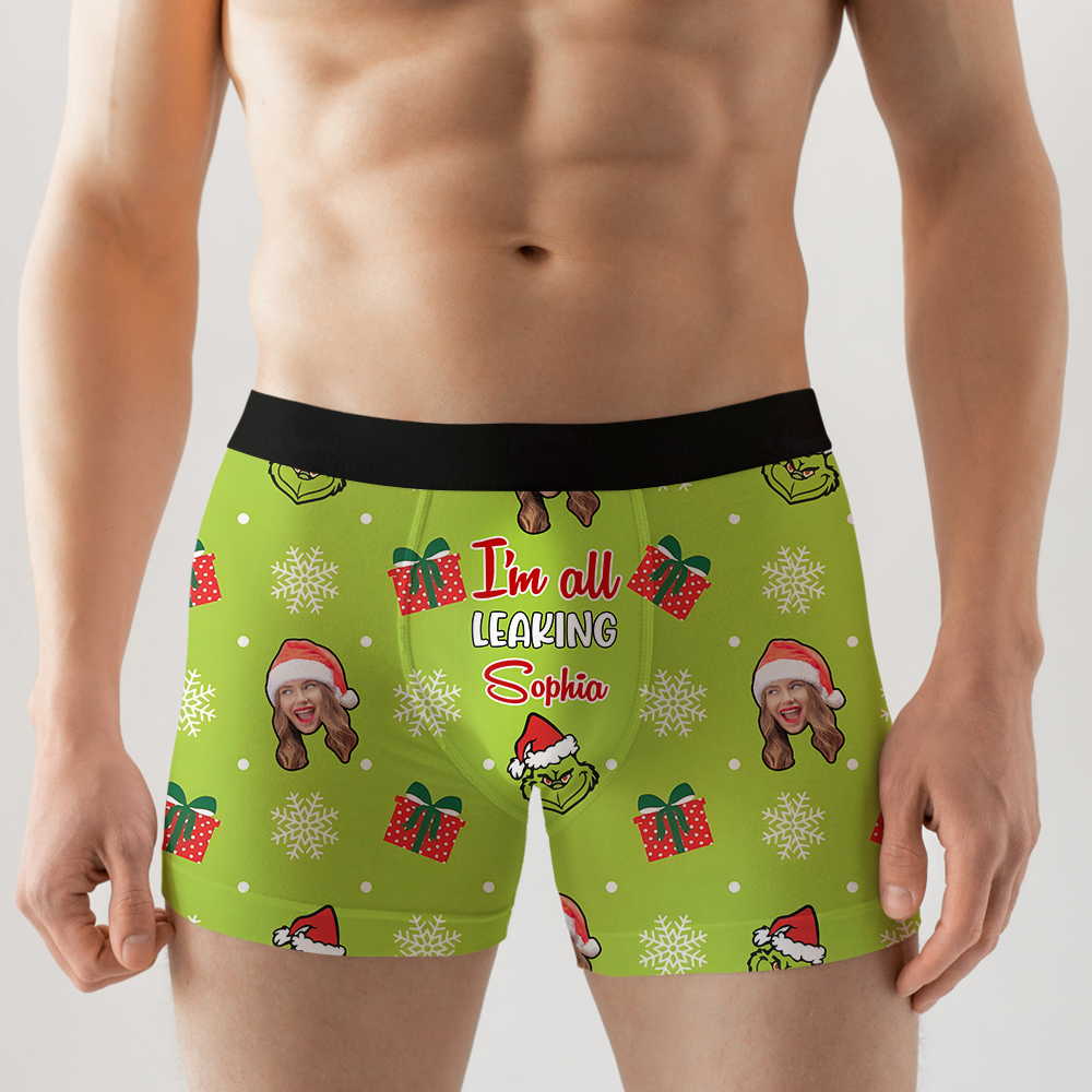 Personalized Christmas Photo Boxer Briefs for Men/Women Boxer Briefs PopCulturePrints