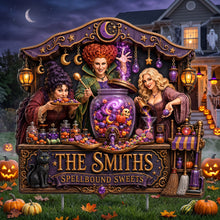 Load image into Gallery viewer, “Sweeten Your Halloween Spirit!” - Personalized Spellbound Halloween Yard Sign - Custom Garden Gift for Halloween Enthusiasts and Families

