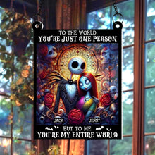 Load image into Gallery viewer, Personalized Halloween Sun Catcher for Couples - Custom Romantic Jack and Sally Design
