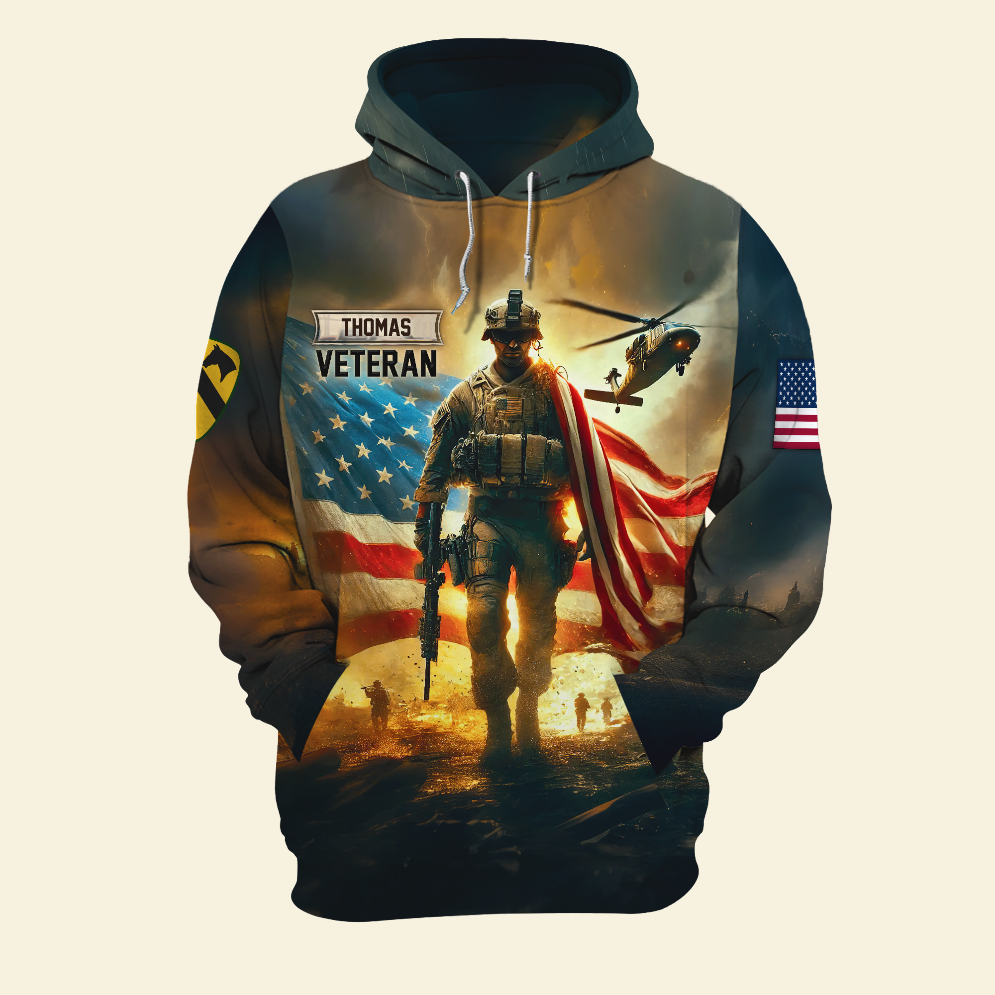 “Honor Their Service” - Custom Veteran 3D Shirt - Personalized Gift for Veterans & Their Loved Ones AOP Products PopCulturePrints