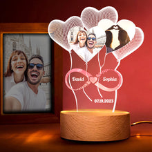 Load image into Gallery viewer, Personalized LED Night Light for Couples | Custom Anniversary Gift Led Night Light PopCulturePrints
