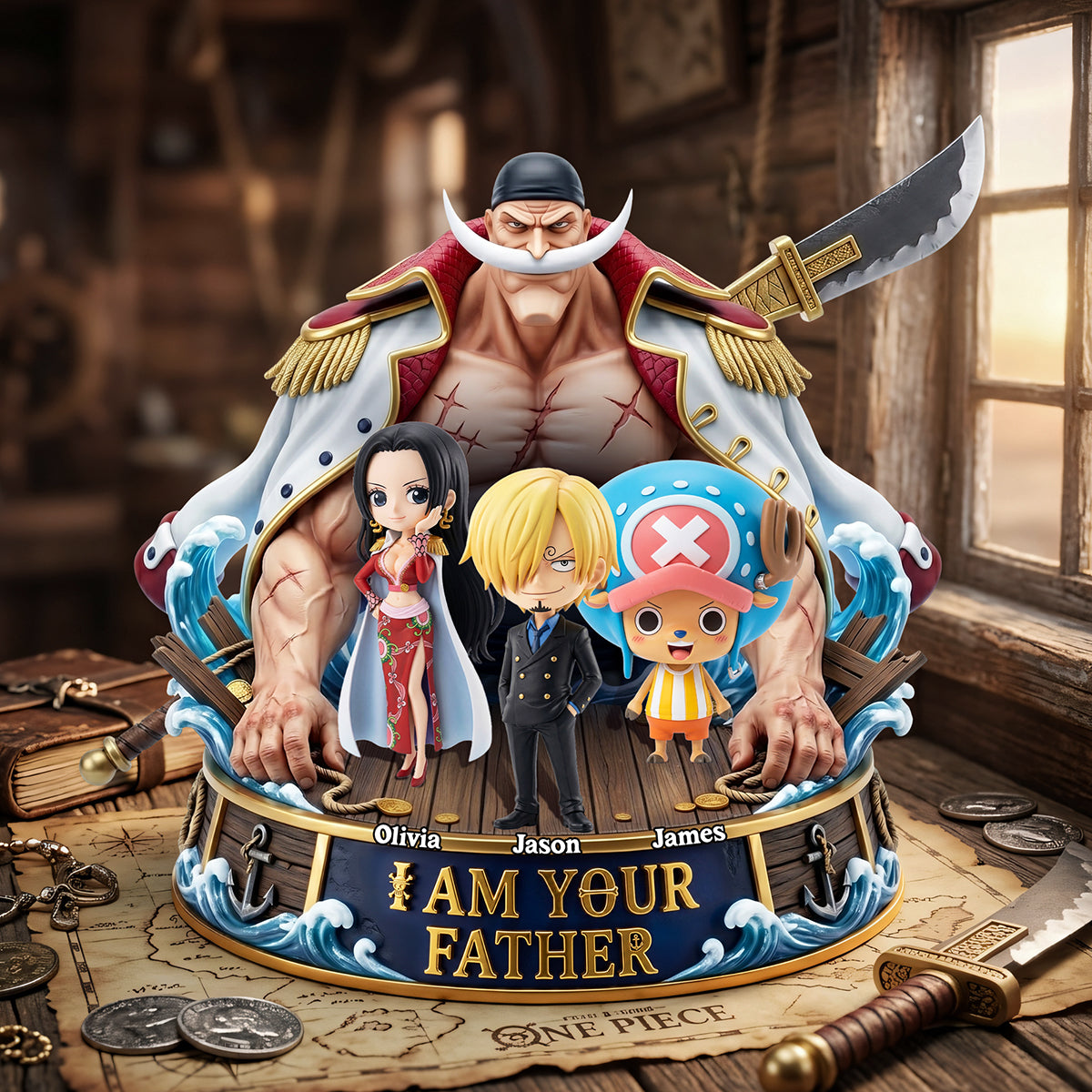“I Am Their Father” - Ocean Adventure Crew Acrylic Plaque - Personalized Gift for Dad & Grandpa Shaped Plaques PopCulturePrints