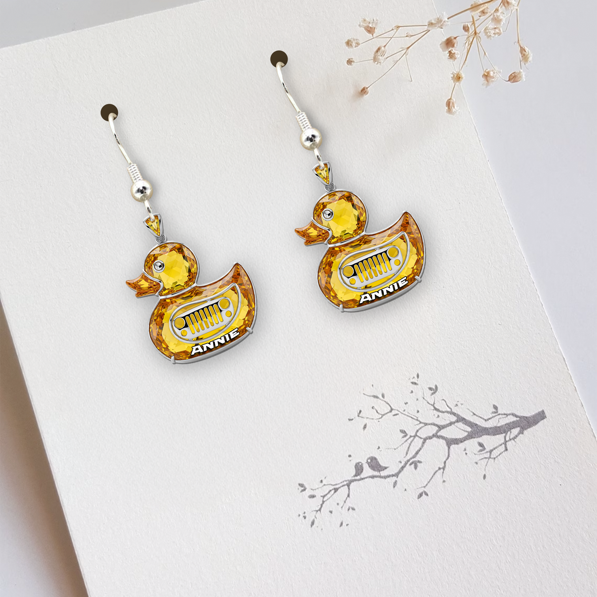 Fun Duck Earrings - The Perfect Personalized Gift for Off-road Girls Earrings PopCulturePrints