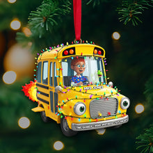 Load image into Gallery viewer, Take Chances, Make Mistakes – Adventure Bus Custom Photo Ornament - Personalized Christmas Gift for Teachers Ornament PopCulturePrints
