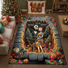 Load image into Gallery viewer, Love Beyond the Grave: Spooky Love Doormat - Personalized Gift for Couples Doormat PopCulturePrints
