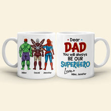 Load image into Gallery viewer, Superhero Dad Personalized Mug - Custom Father’s Day Gift Coffee Mug PopCulturePrints
