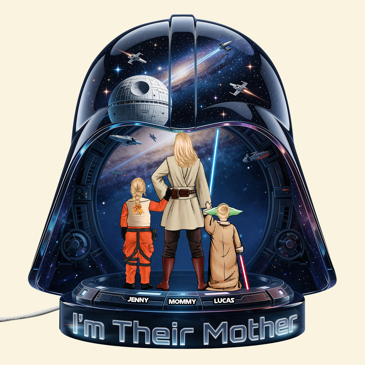 I'm Their Mother - Personalized Warrior Mom and Kids Acrylic Light Box Light Box PopCulturePrints