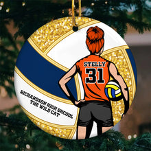 Load image into Gallery viewer, Personalized Volleyball Player Ceramic Ornament Ornament PopCulturePrints
