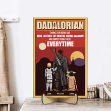 Load image into Gallery viewer, Personalized Dadalorian Wood Sign - Unique Gifts for Father&#39;s Day Wood Sign PopCulturePrints

