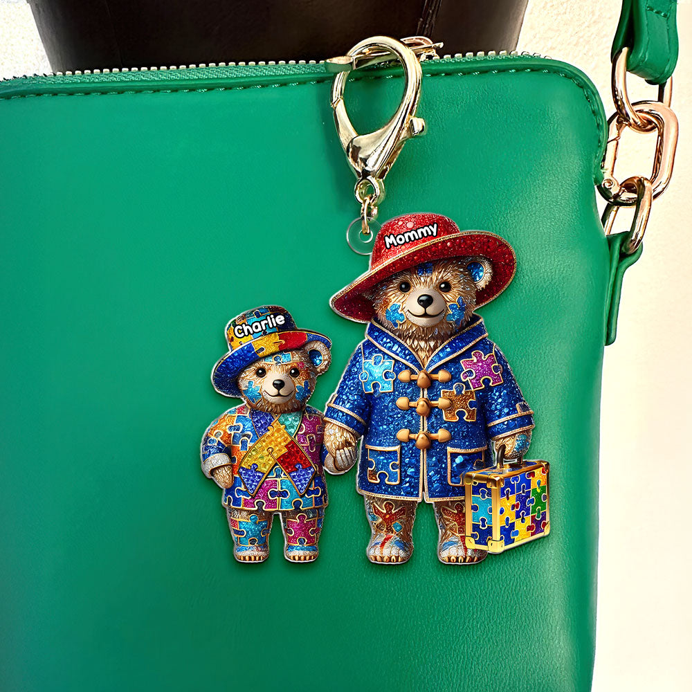 “Always by Your Side” – Personalized Keychain for Autism Moms - Custom Gift for Special Occasions Keychains PopCulturePrints