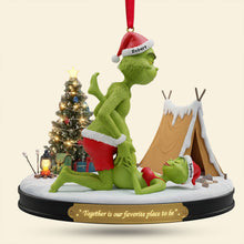 Load image into Gallery viewer, Together is Our Favorite Place to Be - Cheeky Green Couple Ornament - Personalized Gifts for Couples Ornament PopCulturePrints
