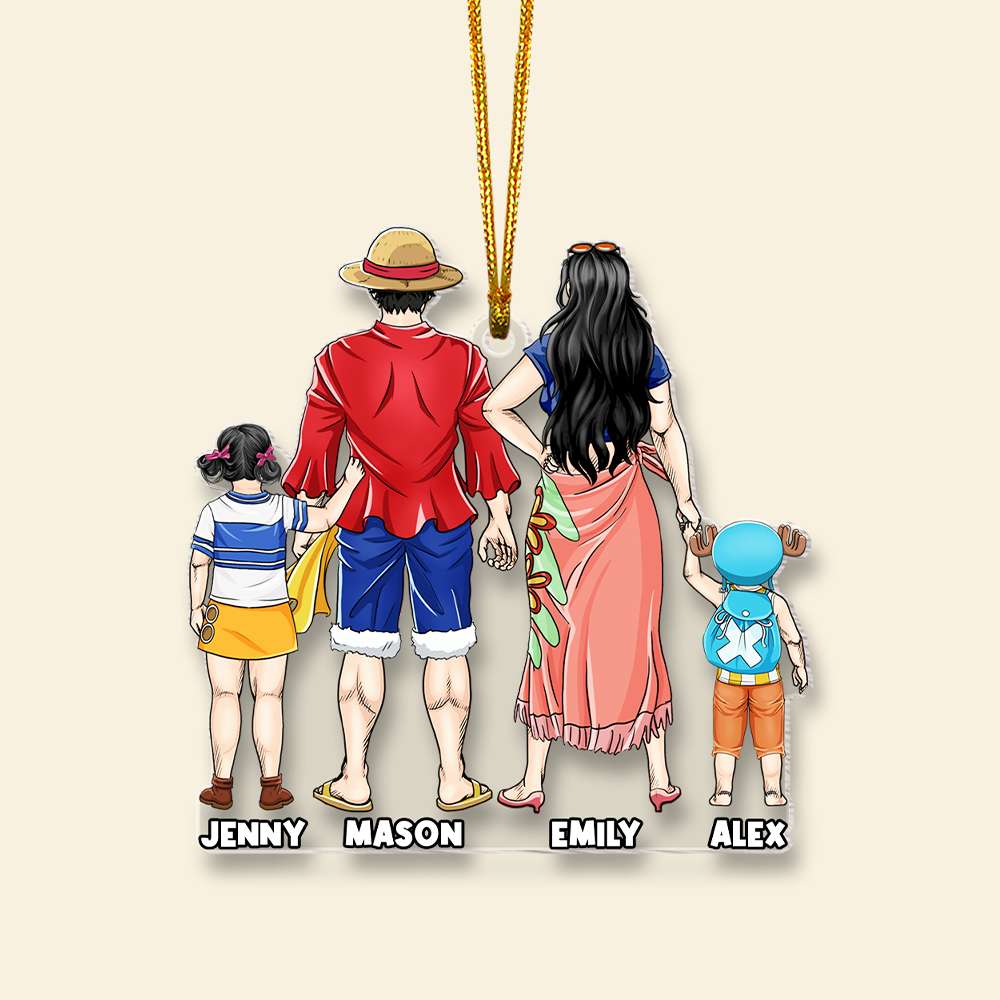 Personalized Family Christmas Ornament - Anime Inspired Gift