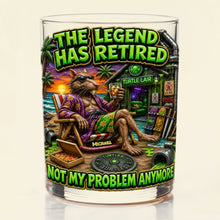 Load image into Gallery viewer, The Legend Has Retired - Personalized Drinking Glass for Him Glass PopCulturePrints
