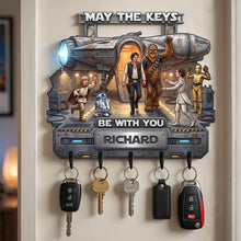Load image into Gallery viewer, Space Adventure Acrylic Key Hanger - Personalized Gifts 02hati140726 Key Hanger PopCulturePrints
