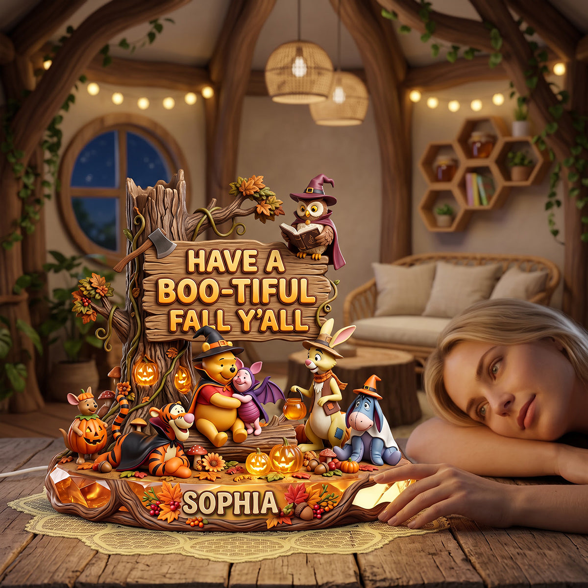 Have a Boo-tiful Fall, Y'all - Personalized Halloween Acrylic Light Box