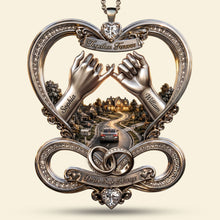 Load image into Gallery viewer, "Together Forever" - Infinity Love Car Ornament - Personalized Gifts for Couples Ornament PopCulturePrints
