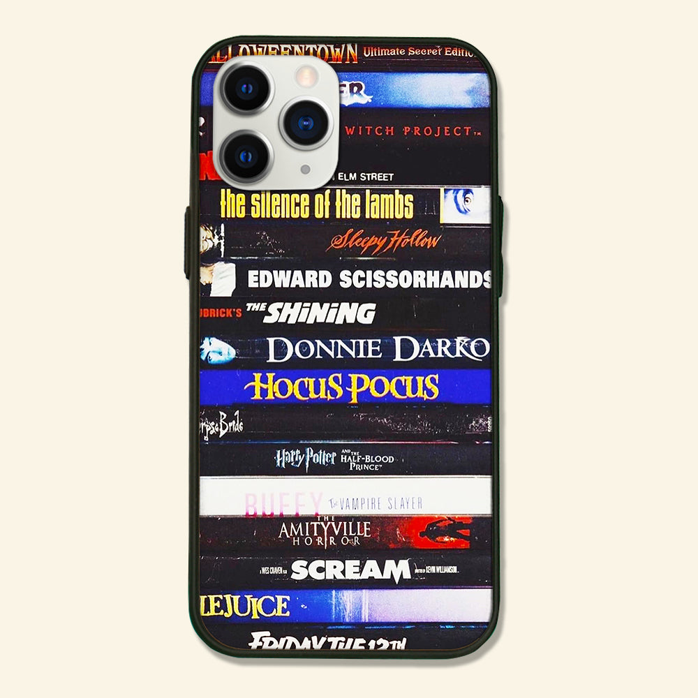 Horror Fans Personalized Phone Case - Horror Novel Book Stack Design