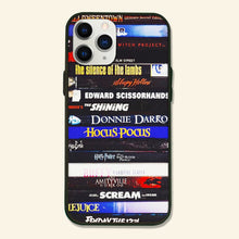 Load image into Gallery viewer, Horror Fans Personalized Phone Case - Horror Novel Book Stack Design
