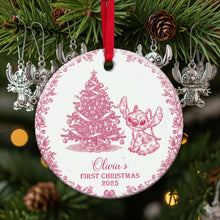 Load image into Gallery viewer, Cherish the Moment: Baby&#39;s First Christmas Ceramic Ornament - Personalized Gift for Babies Ornament PopCulturePrints
