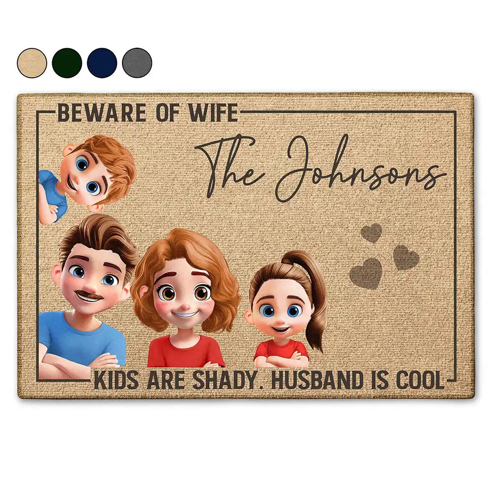Drive Safe - Personalized Acrylic Visor Clip for Family Protection Doormat PopCulturePrints