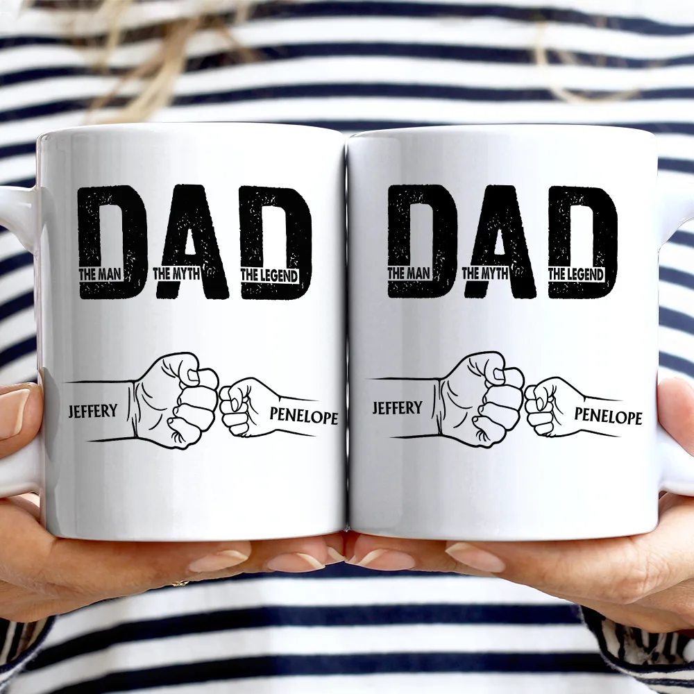 Dad The Man The Myth The Legend - Custom Personalized Mug for Dad and Grandpa Mug PopCulturePrints