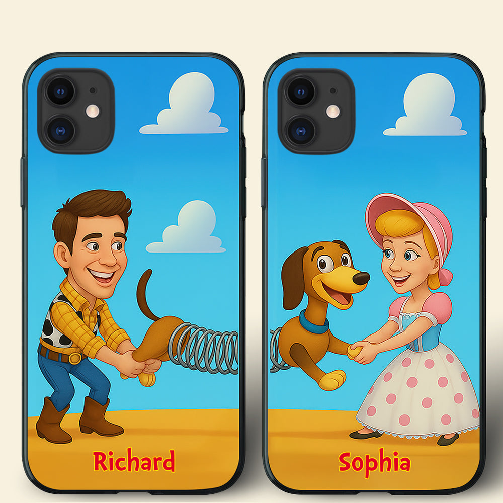 "Cherish Your Love Story!" - Personalized Cartoon Couple Phone Case - Custom Gifts for Couples Phone Case PopCulturePrints